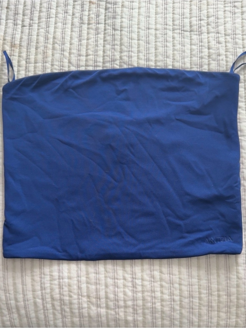 blue Aritzia contour tube top